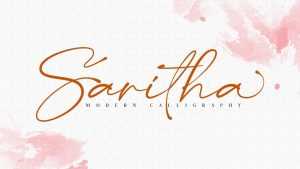 Saritha Script Font › Fontesk