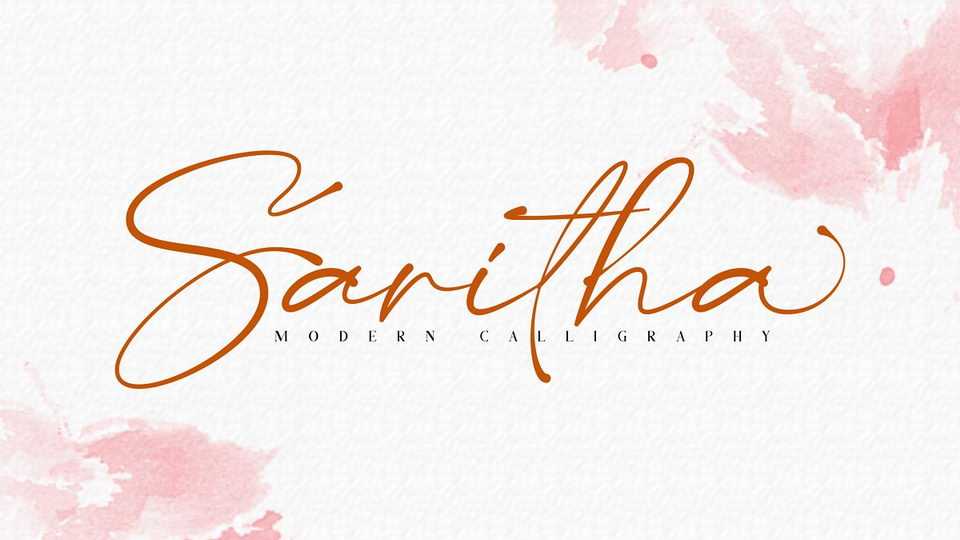 Saritha Script Font › Fontesk
