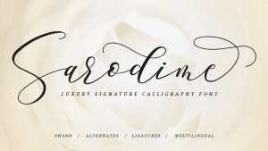 Sarodime Script Font › Fontesk
