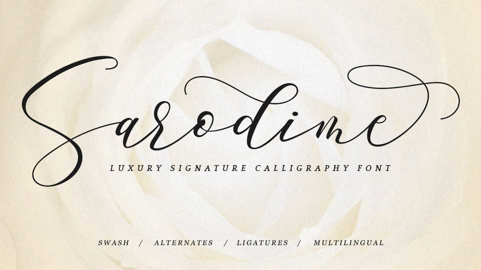 Sarodime Script Font › Fontesk