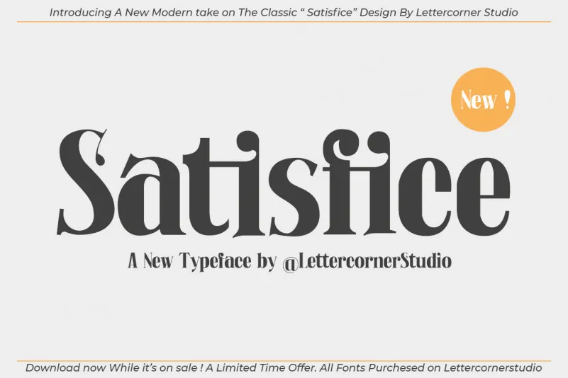 Satisfice Font