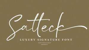 Satteck Script Font › Fontesk
