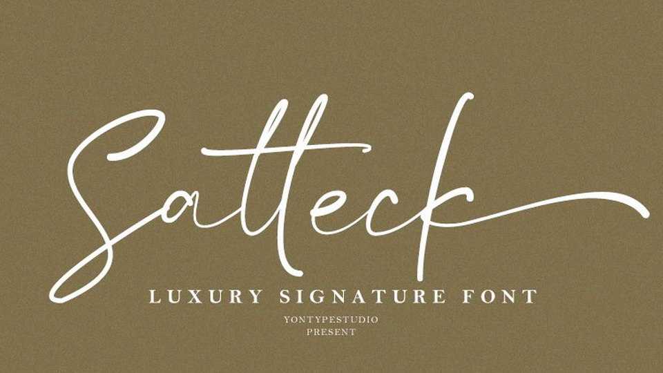 Satteck Script Font › Fontesk