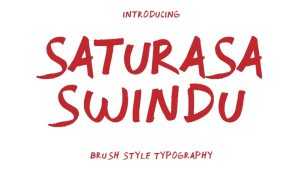Saturasa Swindu Font › Fontesk