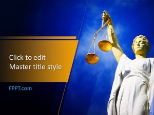 Scale of Justice PowerPoint Template