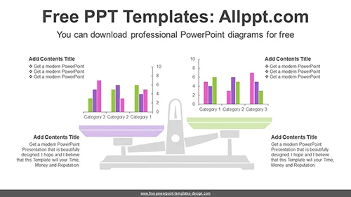 Scales Clustered Bar Chart PPT Diagram