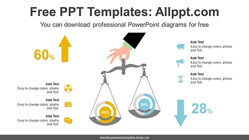Scales Doughnut Chart PPT Diagram