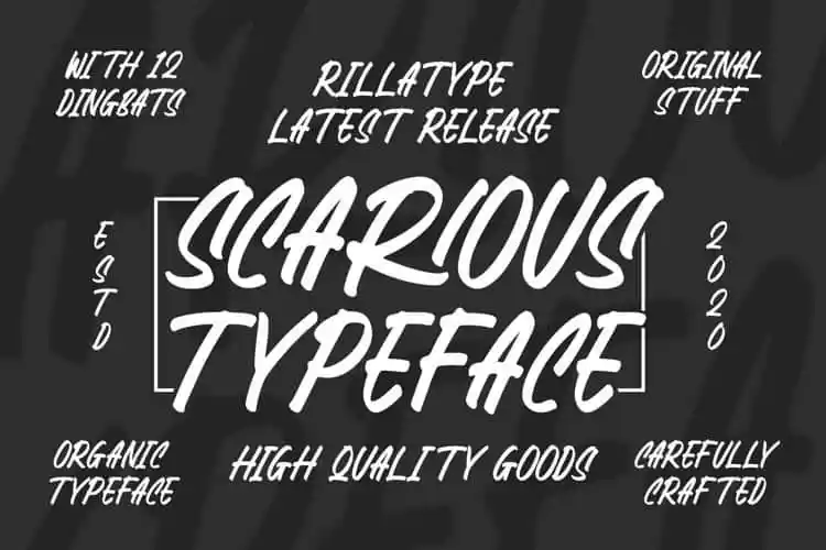 Scarious Brush Font
