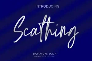 Scathing Handwritten Font