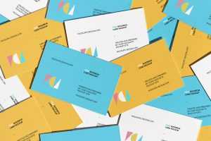 Scattered business card mockup - Instant Download