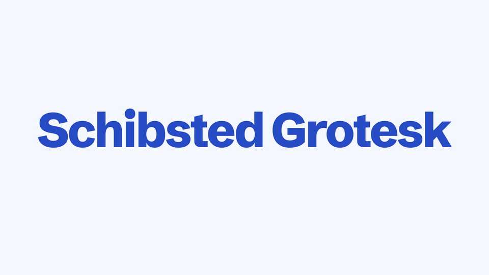 Schibsted Grotesk Font Family › Fontesk