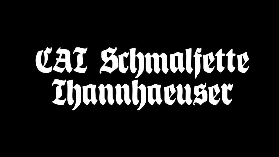 Schmalfette Thannhaeuser Font › Fontesk