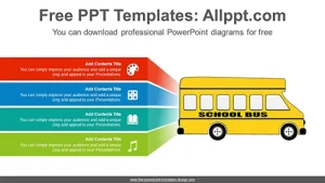 School Bus Bend PowerPoint Diagram