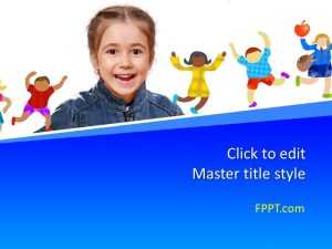 School Children Student PowerPoint Template