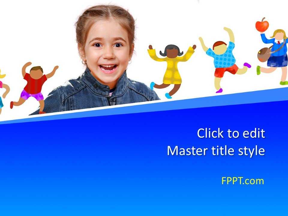 School Children Student PowerPoint Template
