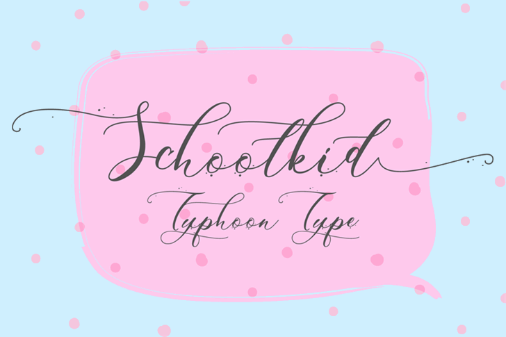 Schoolkid Script Font Family
