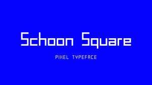 Schoon Square Font › Fontesk