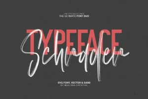 Schrader SVG Brush Font