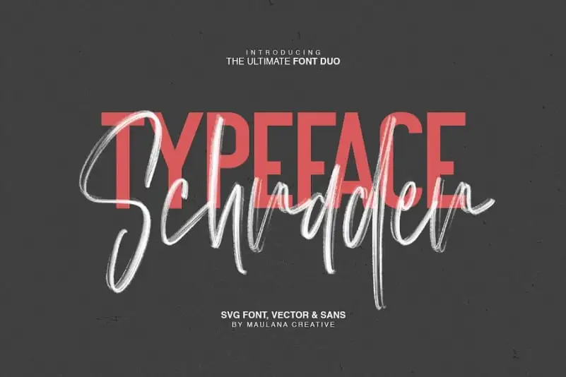 Schrader SVG Brush Font