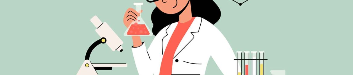 Scientist in a Lab Illustration Scientist in a Lab Illustration
