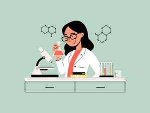Scientist in a Lab Illustration