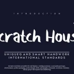 Scratch House Brush Font
