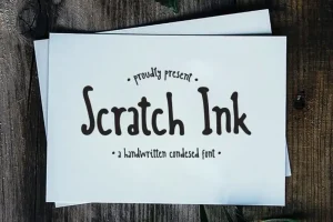Scratch Ink - A Handwritten Condesed Font