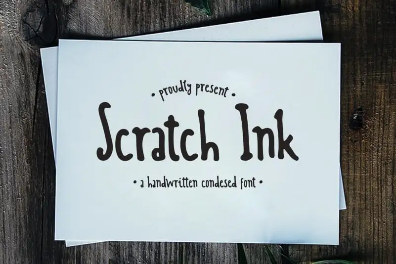 Scratch Ink - A Handwritten Condesed Font