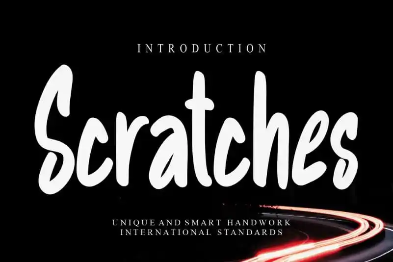 Scratches Display Font