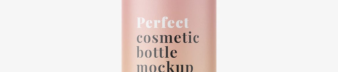 Screw cap bottle mockup / amber