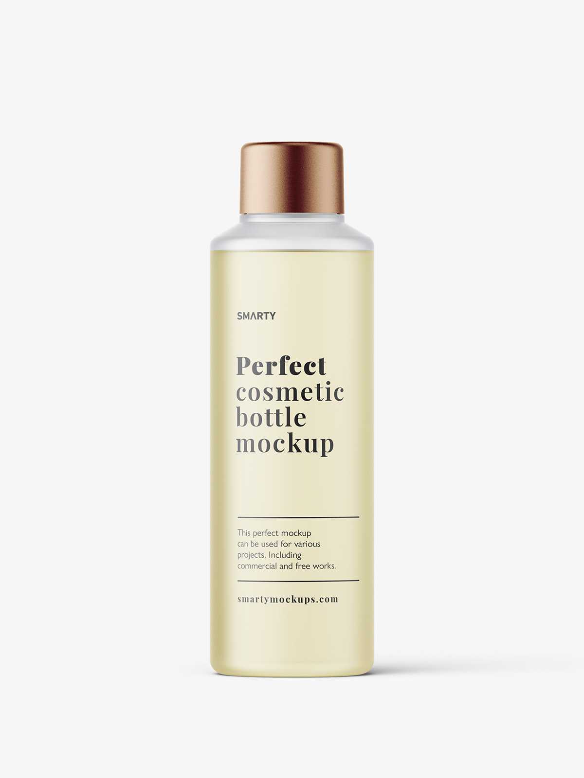 Screw cap bottle mockup / frosted