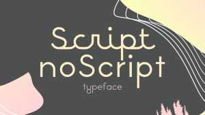 Script / No Script Font › Fontesk
