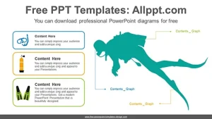 Scuba Diver PowerPoint Diagram