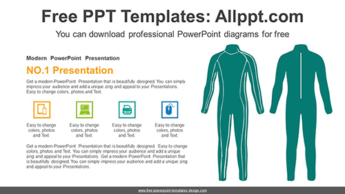 Scuba Diving Suit PowerPoint Diagram