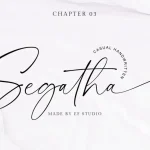 Segatha Handwritten Font - Fonte Grátis Segatha Handwritten Font