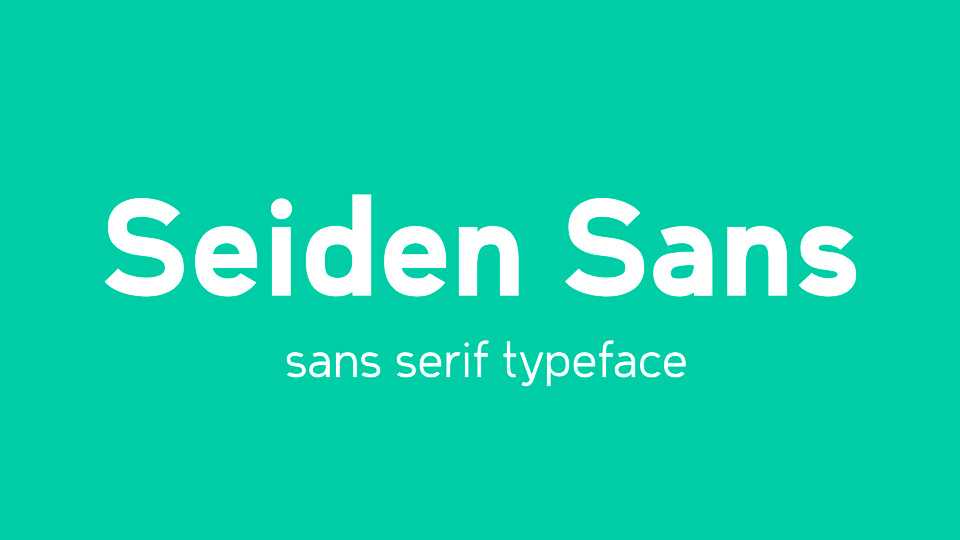 Seiden Sans Font Family › Fontesk