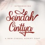 Seindah Cinttya Calligraphy Font