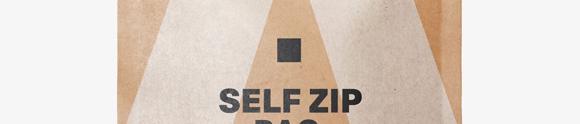 Self zip foil bag mockup / kraft paper