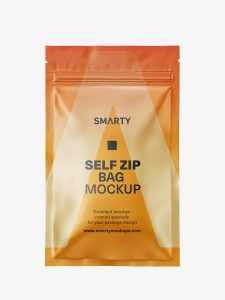 Self zip foil bag mockup / matt