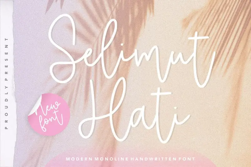 Selimut Hati Monoline Handwritten Font