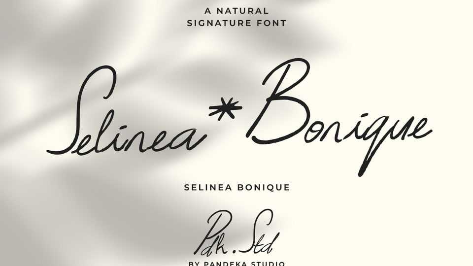 Selinea Bonique Font › Fontesk