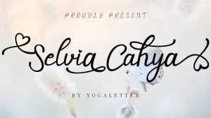 Selvia Cahya Script Font › Fontesk