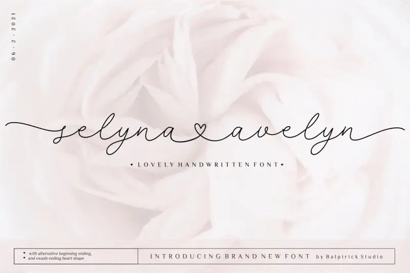 Selyna Avelyn Script Font