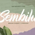 Sembilu Brush-Script Font - Fonte Grátis Sembilu Brush-Script Font