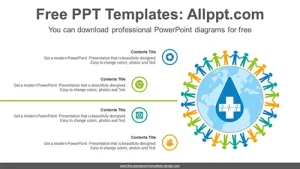 Semi-Cycle World Map PowerPoint Template