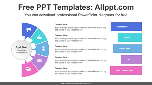 Semi Doughnut PowerPoint Diagram Template