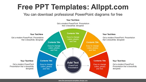 Semi Doughnut Ring PowerPoint Diagram