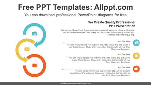 Semi Doughnut Ring PPT Diagram