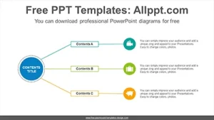 Semi radial circle PowerPoint Diagram Template