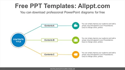 Semi radial circle PowerPoint Diagram Template